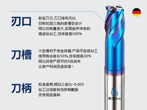 4刃高硬度圓鼻銑刀