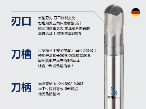 2刃鎳基合金球頭銑刀