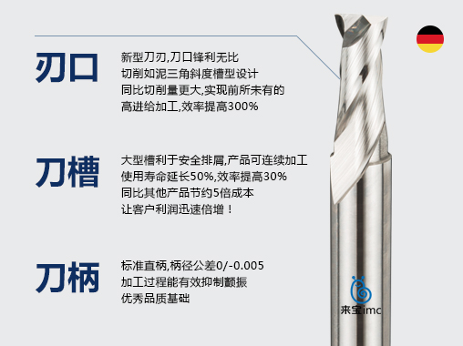 2刃鋁合金平底銑刀
