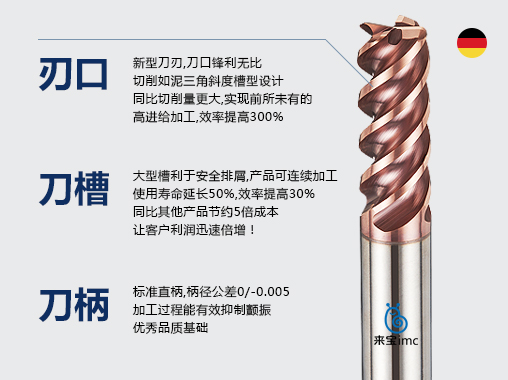 4刃汽車專用圓鼻銑刀